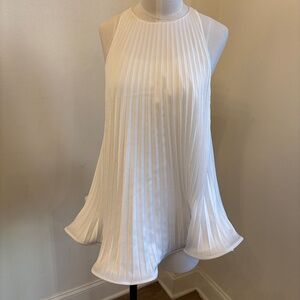 Selezza Cataline Pleated Top in Lily White